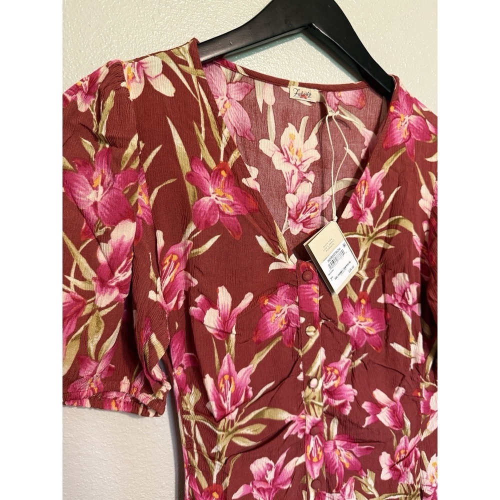 Faherty Sorrento Majorca Floral Button Down Maxi Dress NWT Womens Size Small - Picture 2 of 9